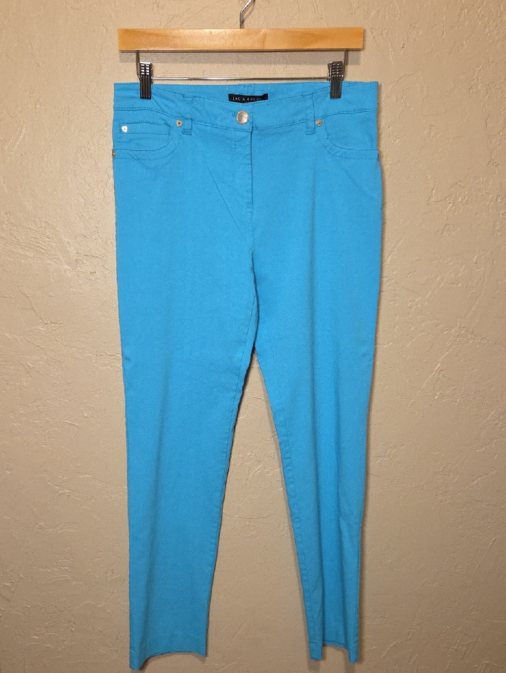 Zac & Rachel Turquoise Stretch Skinny Dress Pants Size 10
